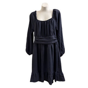 Doootoo Navy Mini Dress with romantic ruffles size Large